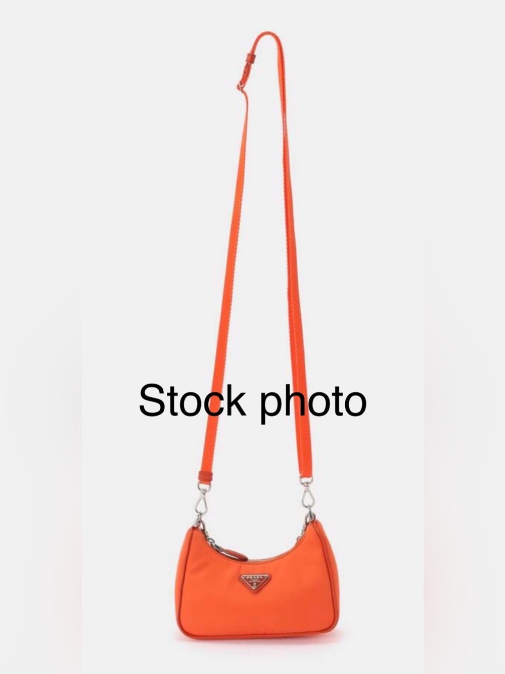 Auth. Prada Orange Tessuto Nylon MINI Bag - Picture 5 of 15